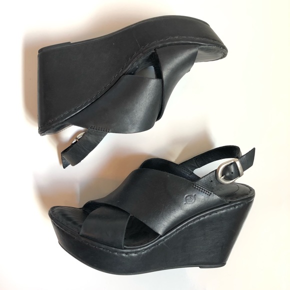 born boulder platform wedge sandal